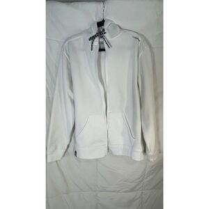 SWISSBRAND White Full Zip Hoodie Sweatshirt Casual Athletic Size L